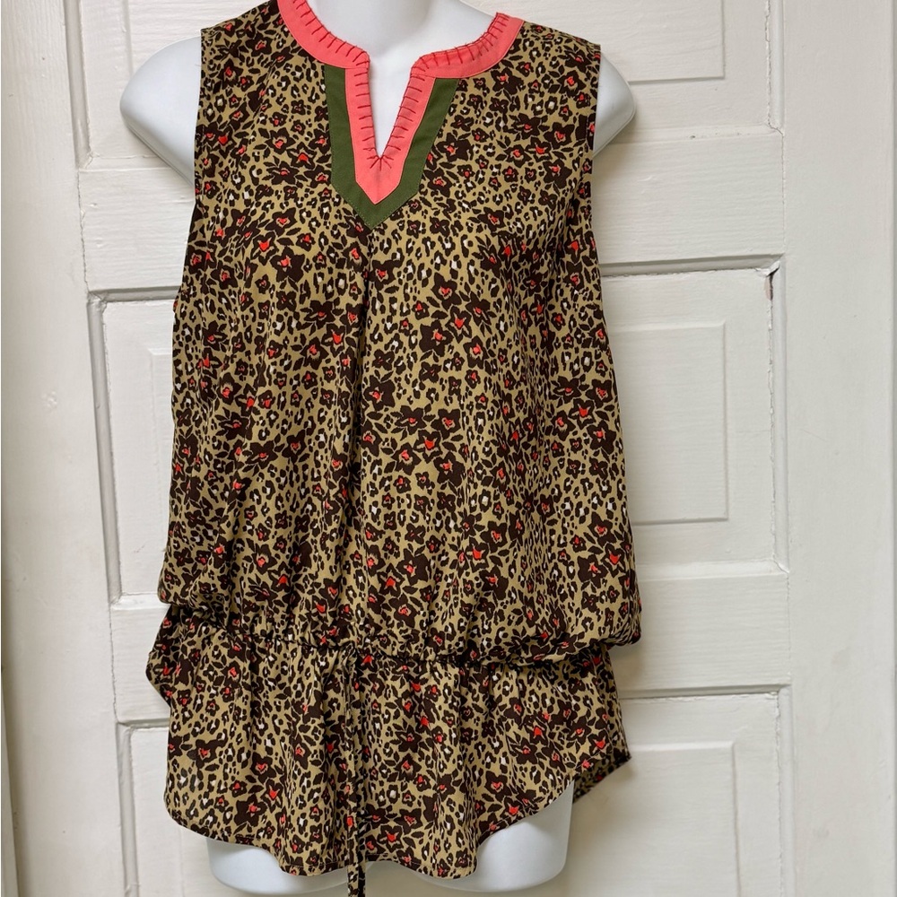 C Label size Medium tank leopard/ floral print tank